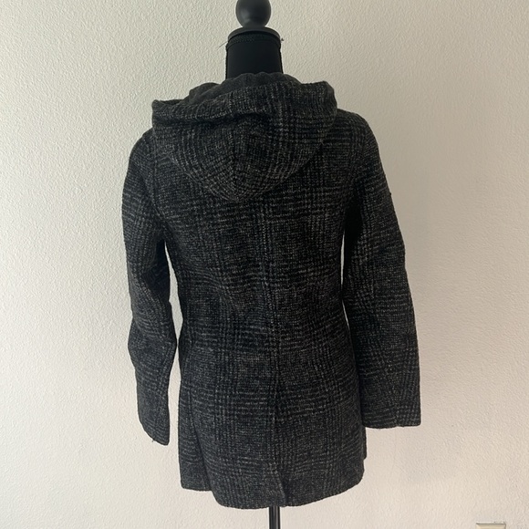 Thakoon Charcoal Wool Blend Hooded Coat style JK03 Size XS - Picture 4 of 6